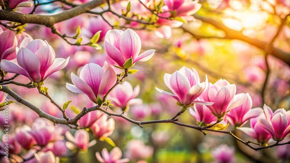 Magnolia tree blossoms in early spring Magnolia tree blossoms in early spring