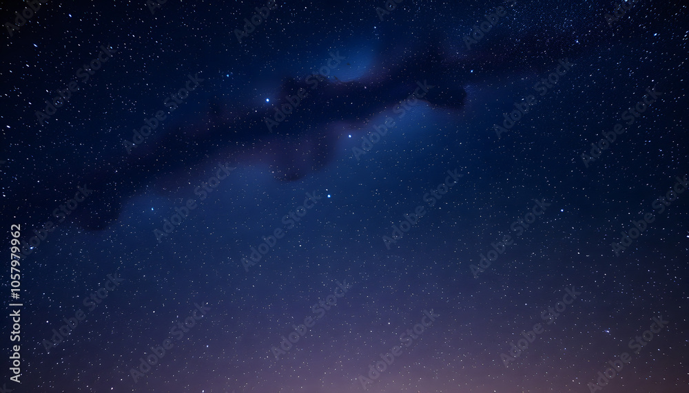 Fototapeta premium The Great Milky way covering the night sky isolated with white highlights, png