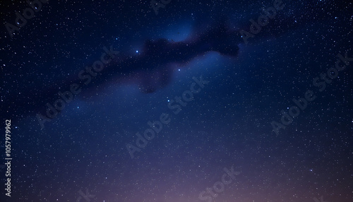 The Great Milky way covering the night sky isolated with white highlights, png