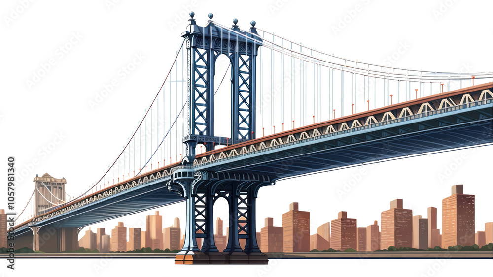 Fototapeta premium PNG Bridge outdoors city architecture.
