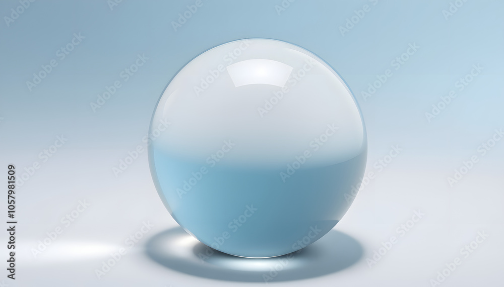 Glass ball in silver blue isolated with white highlights, png Glass ball in silver blue isolated with white highlights, png