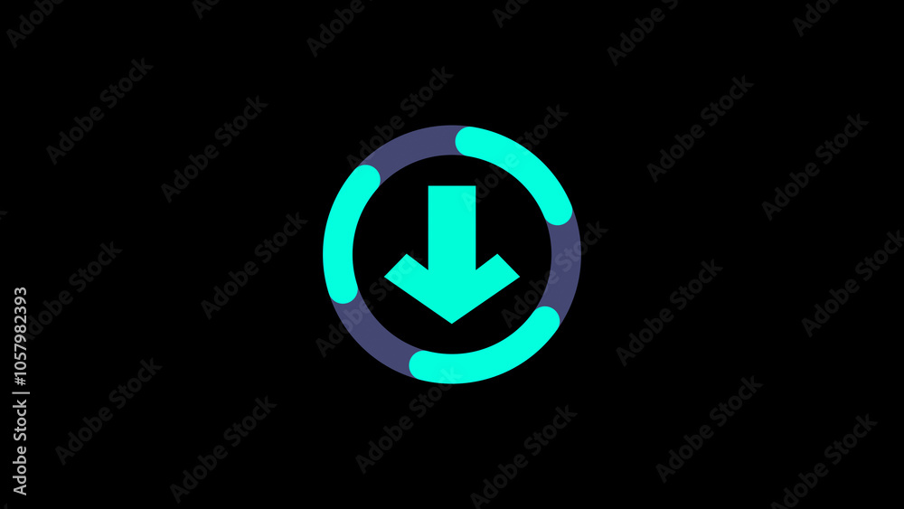 Sky blue download button icon, down arrow symbol. Sky blue download button icon, down arrow symbol.