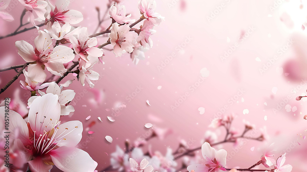 Soft pink cherry blossom flowers against a blurred background. Delicate floral springtime image with a shallow depth of field. Soft pink cherry blossom flowers against a blurred background. Delicate floral springtime image with a shallow depth of field.