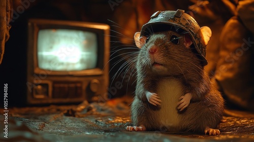 A nervous rat in a bunker.