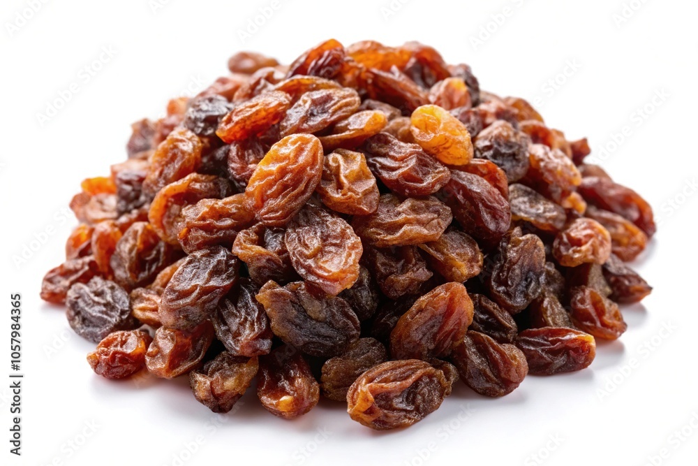 Medium shot of raisins isolated on white background with clipping path Medium shot of raisins isolated on white background with clipping path