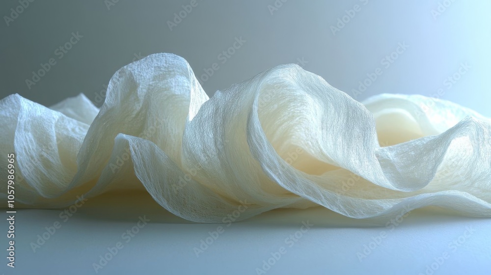 Obraz premium Soft, flowing tissue paper.