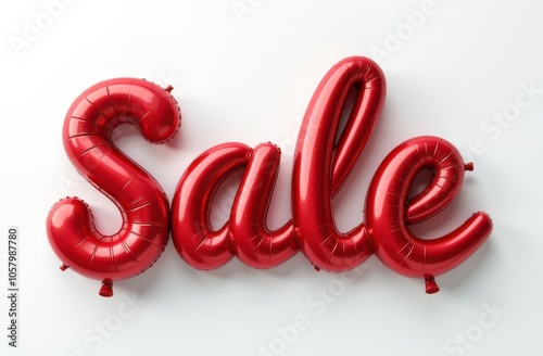 Vibrant red balloon sale decoration for promotional marketing and advertising events