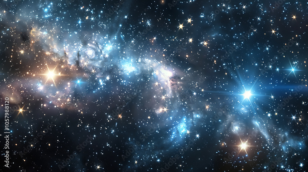 Fototapeta premium a breathtaking view of outer space, showcasing a vast expanse of stars scattered against a deep black backdrop