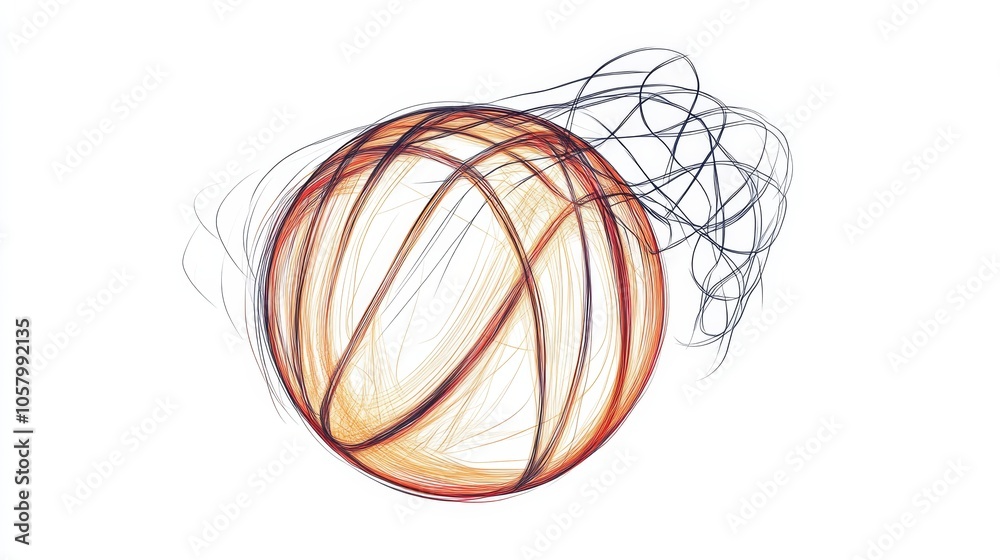 Abstract Basketball Motion with Dynamic Lines Abstract Basketball Motion with Dynamic Lines
