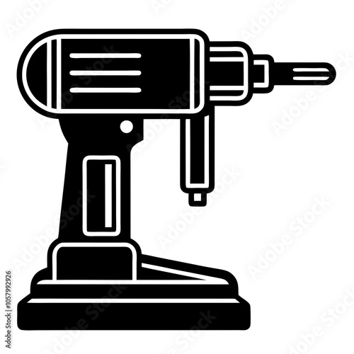 Drill Press icon vector art illustration