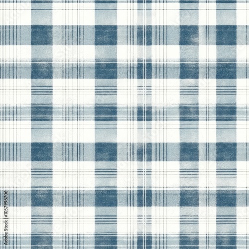 Wallpaper Mural Blue and White Plaid Fabric Texture pattern ,seamless pattern ,textile design Torontodigital.ca