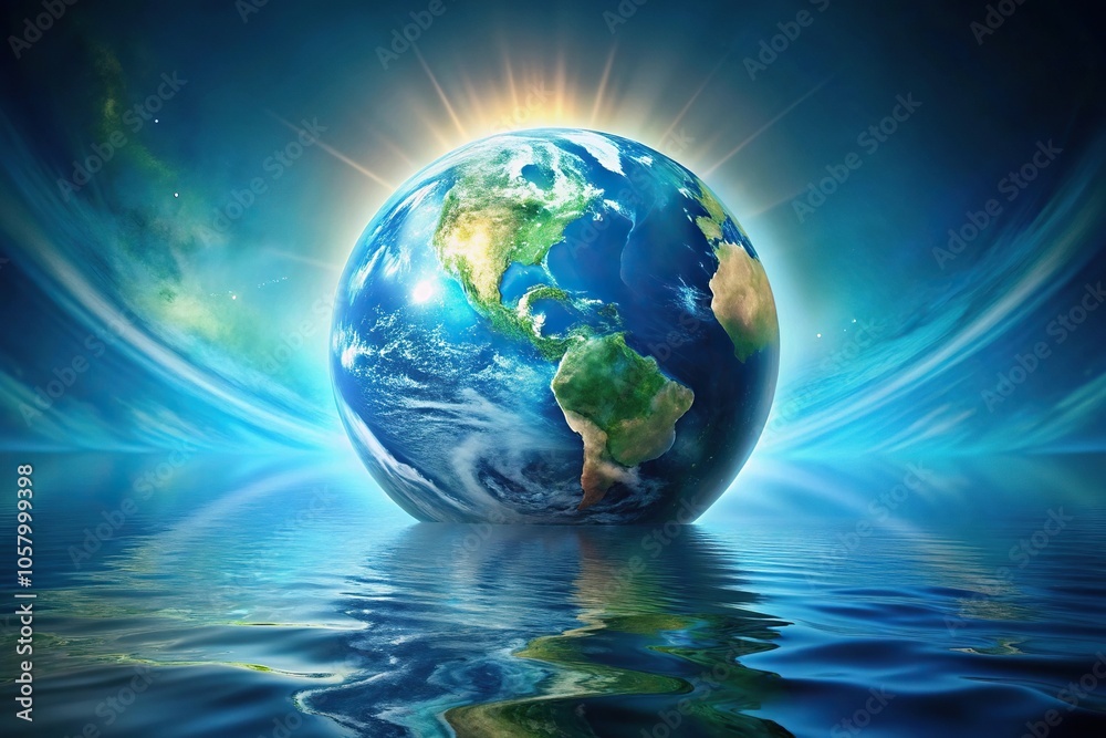 Naklejka premium Modern abstract earth background created by Symmetrical