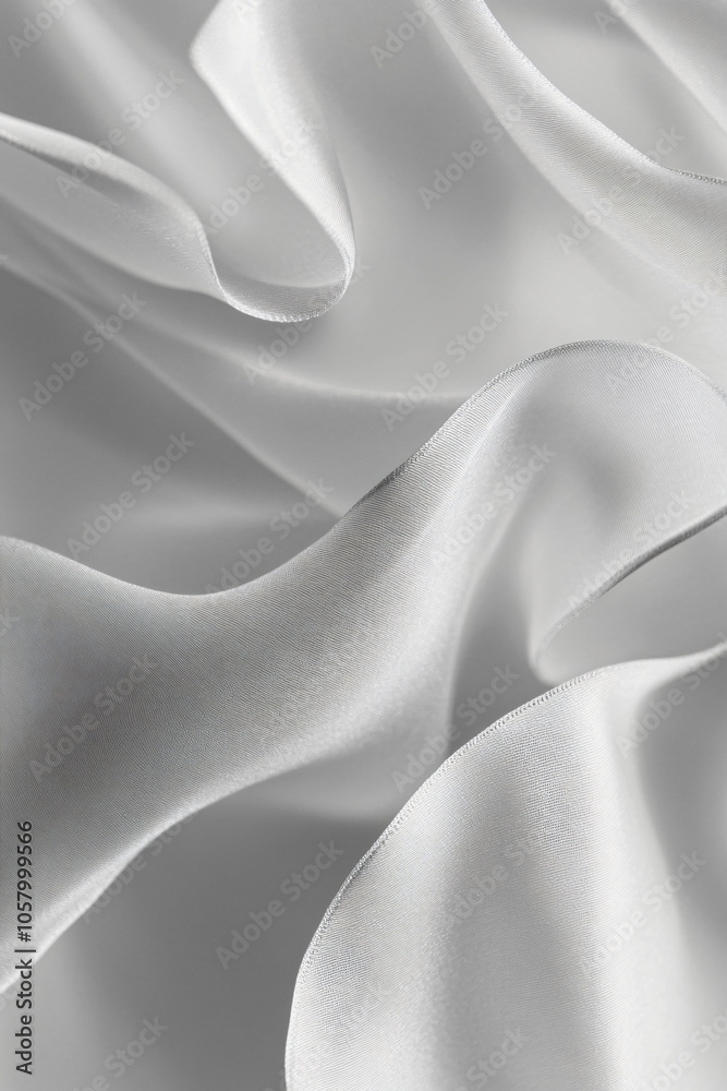 Obraz premium Close-up of delicate, flowing light grey