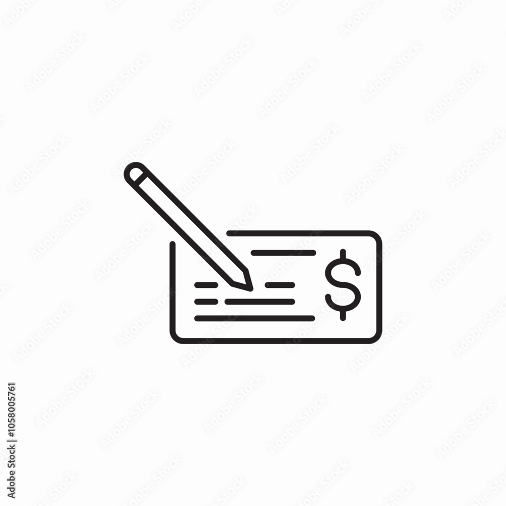 cash check cheque icon sign vector cash check cheque icon sign vector