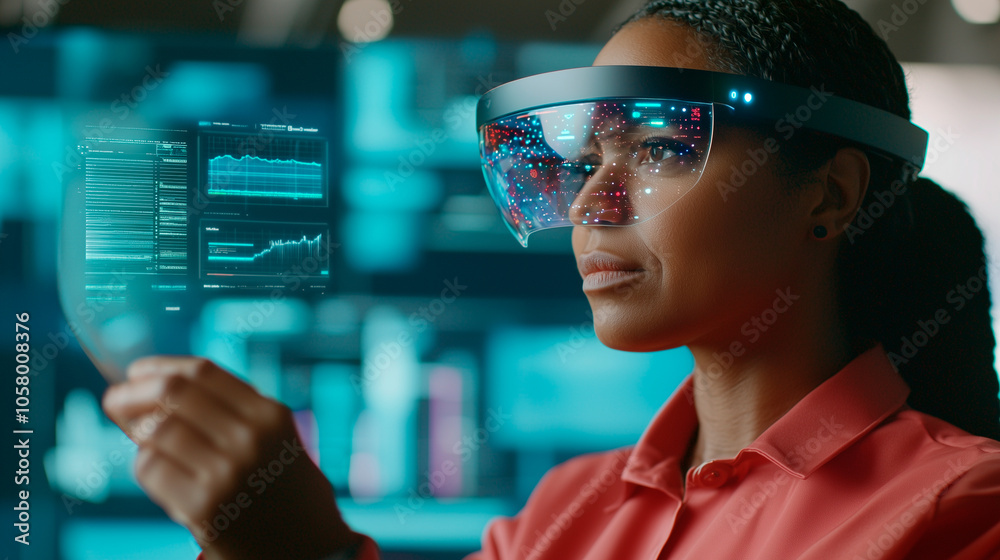 Engineer Using Augmented Reality in Tech Lab Engineer Using Augmented Reality in Tech Lab