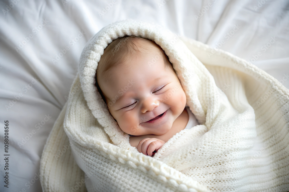 Baby, child, kid. Portrait of a little baby ,boy or girl covered by a blanket. Adorable, baby boy or girl with a charming, sweet smile ,in a bed. Realistic minimalistic ,style photo Baby, child, kid. Portrait of a little baby ,boy or girl covered by a blanket. Adorable, baby boy or girl with a charming, sweet smile ,in a bed. Realistic minimalistic ,style photo