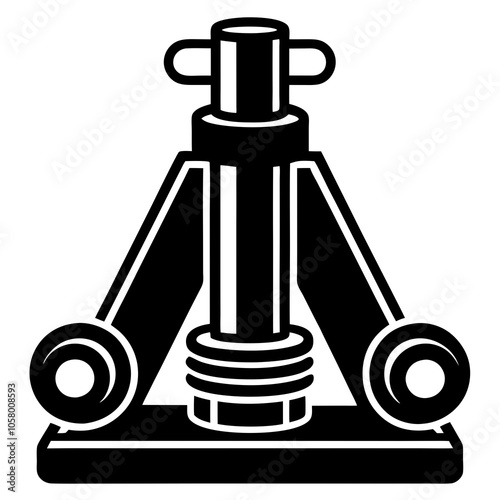 Hydraulic Jack icon vector art illustration