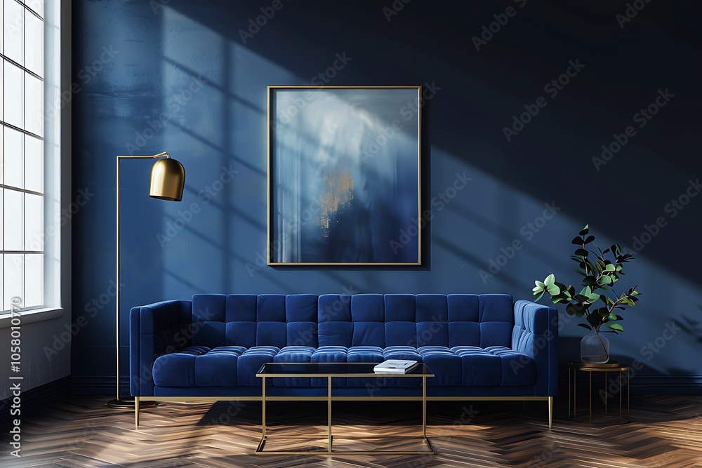 Modern Interior of Stylish Living Room ,Wall Mock Up, Frame , Poster with Beautiful Background, 3d render Modern Interior of Stylish Living Room ,Wall Mock Up, Frame , Poster with Beautiful Background, 3d render