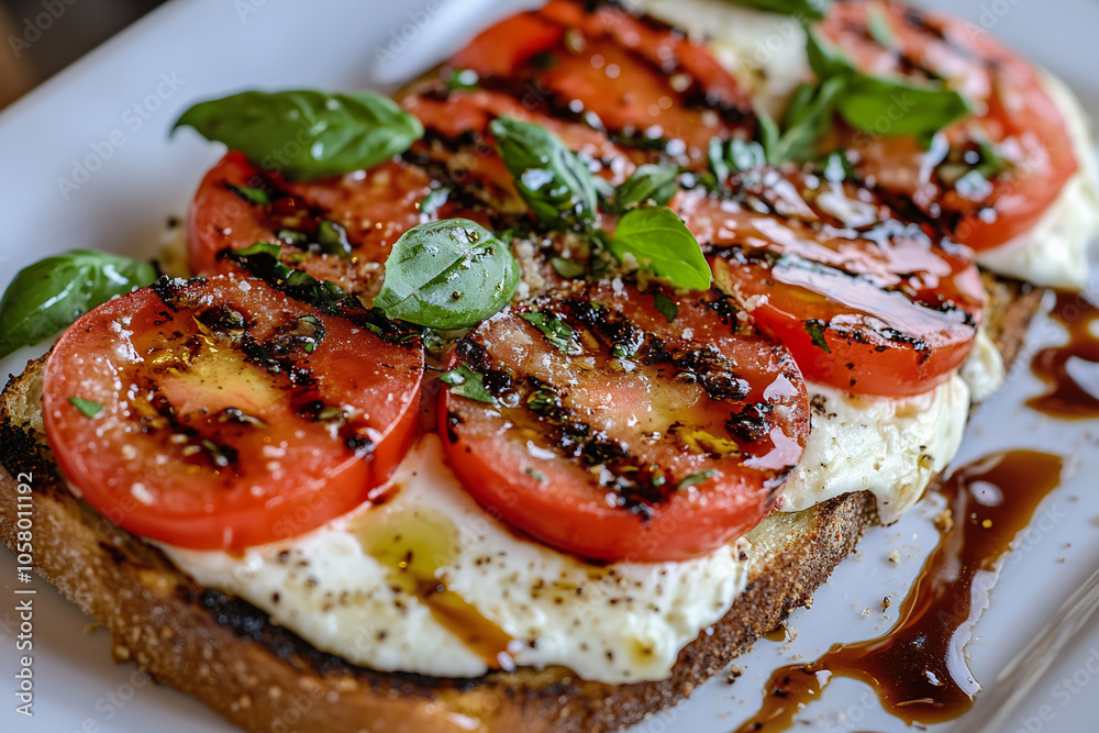 air fried goat cheese caprese toast with fresh tomatoes and basil air fried goat cheese caprese toast with fresh tomatoes and basil
