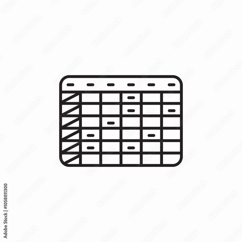 schedule data icon sign vector schedule data icon sign vector