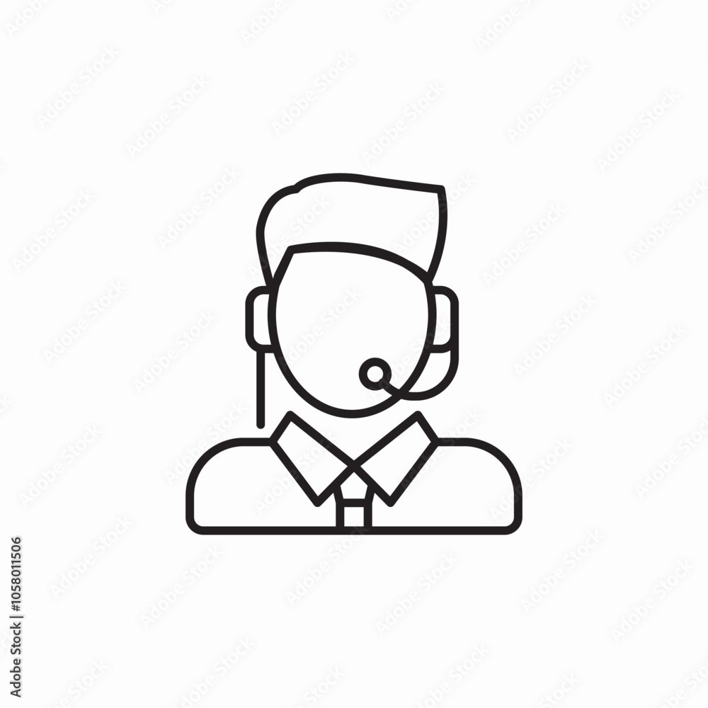 support center employee icon sign vector support center employee icon sign vector