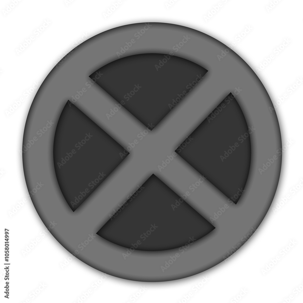Road sign transparent png white and black color 3d rounded circle with cross symbol transparent png illustration, great for different website and print purposes Road sign transparent png white and black color 3d rounded circle with cross symbol transparent png illustration, great for different website and print purposes