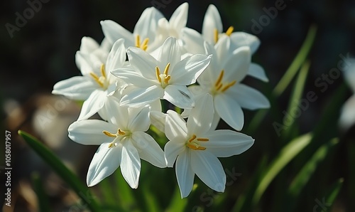 Beautiful and rare species of white flowers