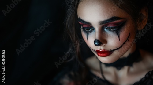 Dark Clown Makeup Portrait