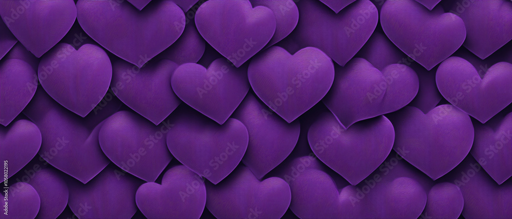 Purple Heart Pattern Background Abstract Love Texture Purple Heart Pattern Background Abstract Love Texture