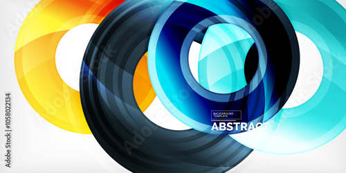 Circles, round elements, ring shapes premium background. Vector Illustration For Wallpaper, Banner, Background, Card, Book Illustration, landing page