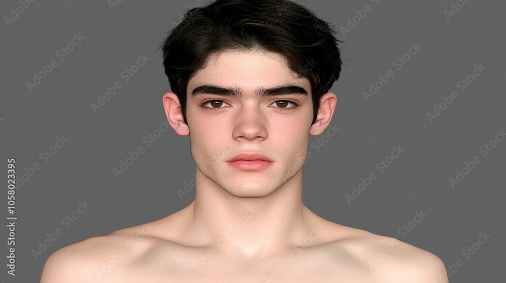 A young man with a neutral expression and versatile look, suitable for various creative projects and stock photography. A young man with a neutral expression and versatile look, suitable for various creative projects and stock photography.
