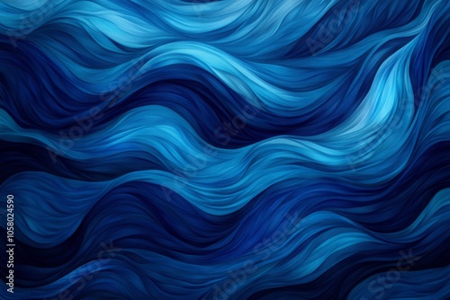 Abstract blue wave background with dynamic lines and patterns.