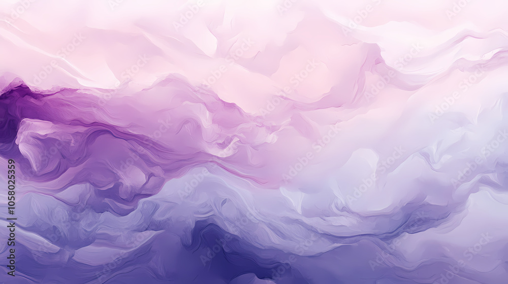 Fototapeta premium Gentle pastel lavender and pink flowing layers. Pastel Gradient. Illustration