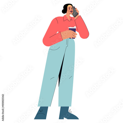 Diversity Businesswoman. Flat Vector Illustration