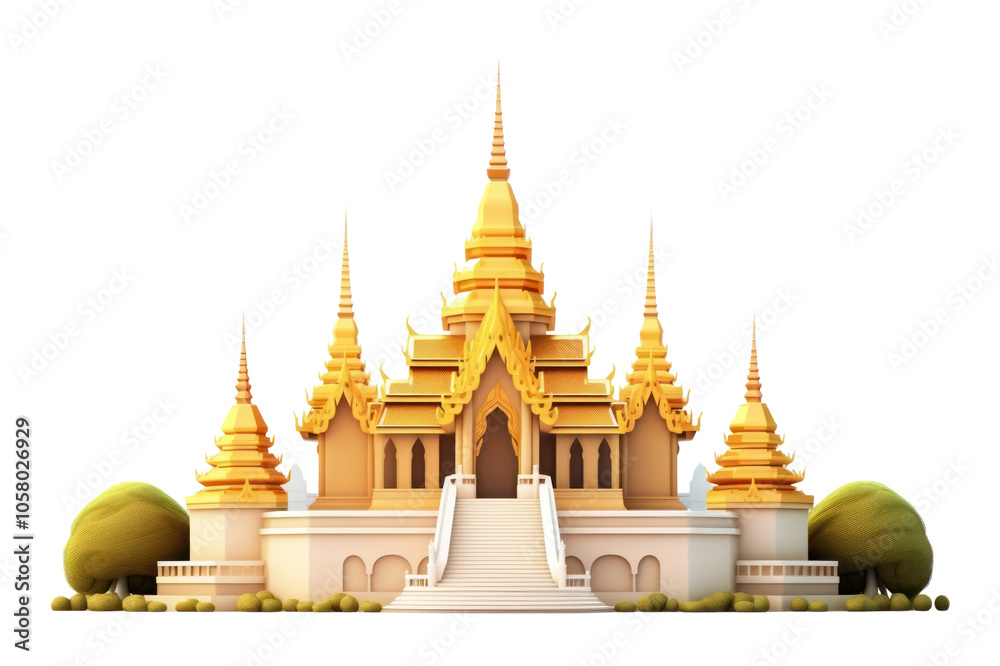 Naklejka premium PNG Temple architecture building pagoda.