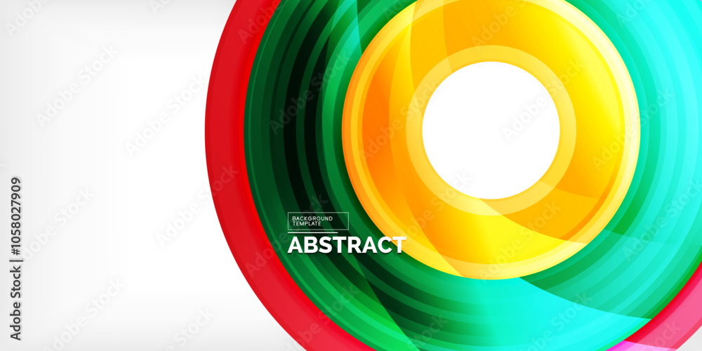 Bright colorful circles with light effects. Abstract background Bright colorful circles with light effects. Abstract background