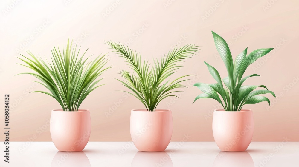 Stylish indoor plants in soft pink pots, perfect for adding greenery and freshness to any modern living space. Stylish indoor plants in soft pink pots, perfect for adding greenery and freshness to any modern living space.