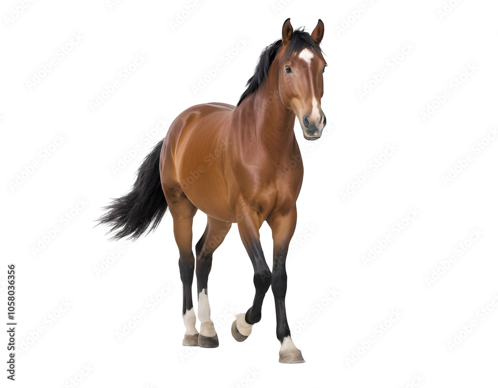 Obraz premium horse png, horse walking, horse isolated on white transparent background