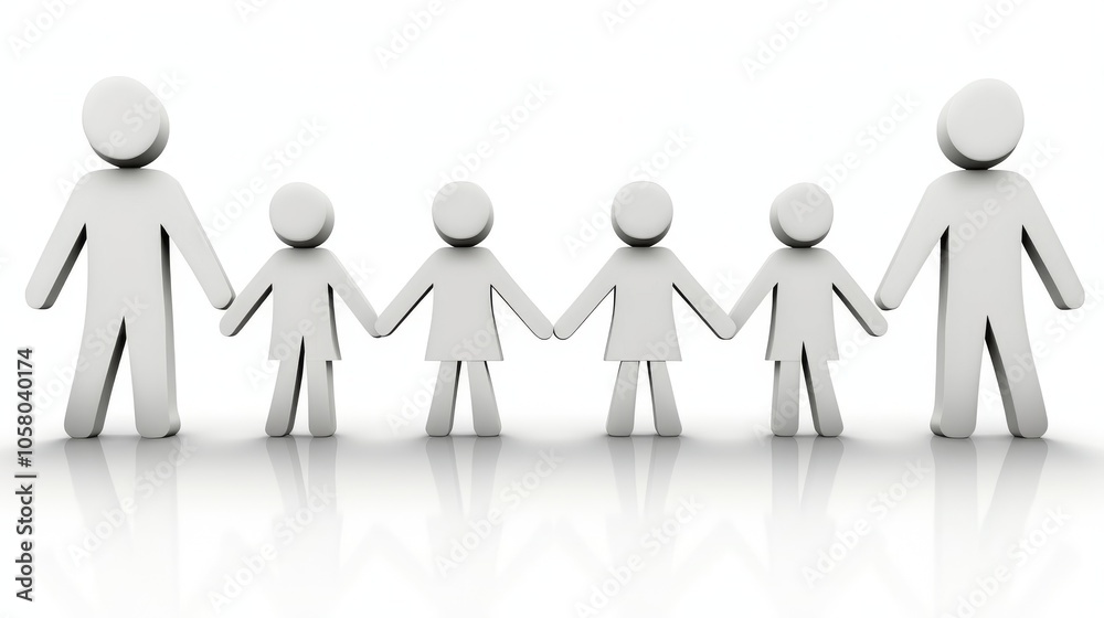 A diverse family holding hands, symbolizing unity, love, and togetherness, perfect for family-related themes and projects. A diverse family holding hands, symbolizing unity, love, and togetherness, perfect for family-related themes and projects.