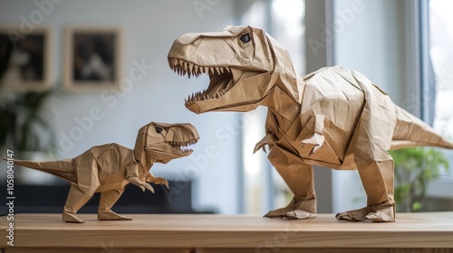Origami Dinosaurs: Creative Paper Art of T-Rex and Baby Dino