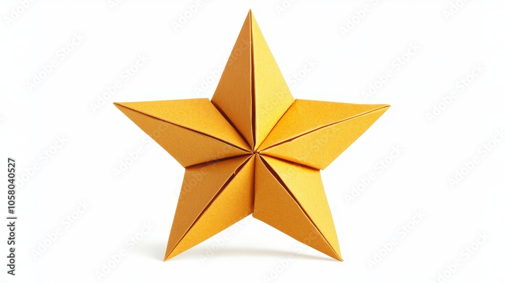 3D Origami Golden Star Decoration 3D Origami Golden Star Decoration