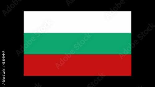 Bulgaria country flag shapes and elements construction animation
