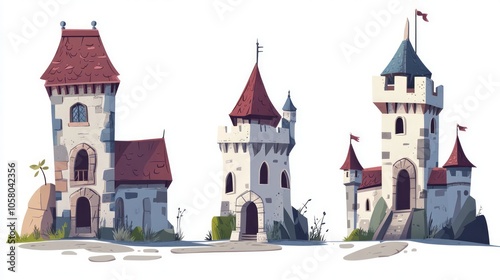 Enchanted Castle Collection with Colorful Towers