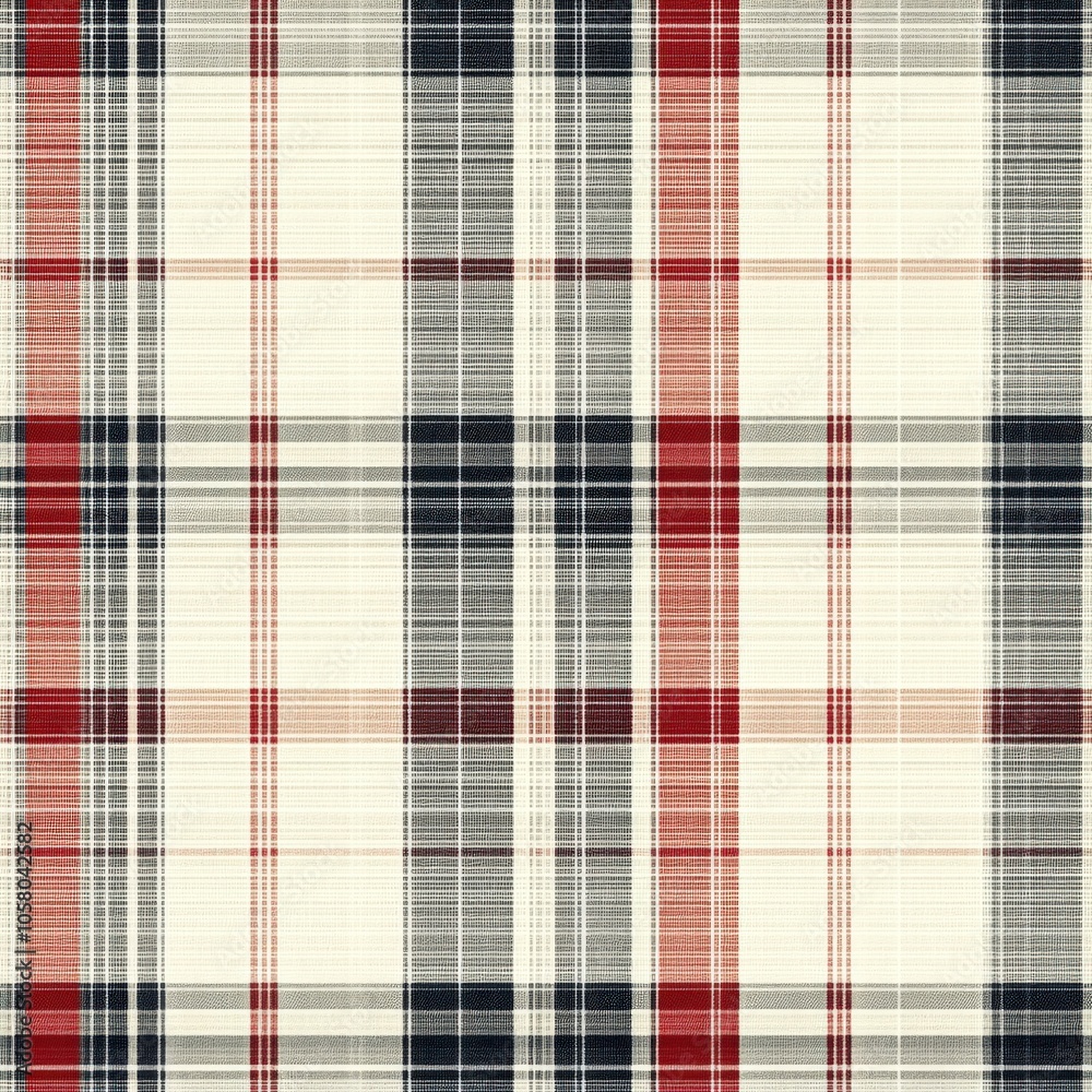 Red Black White Plaid Patterned Fabric Texture ,seamless pattern ,textile design Red Black White Plaid Patterned Fabric Texture ,seamless pattern ,textile design