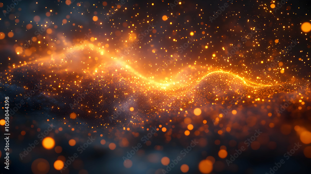 Abstract Background With Glittering Gold Lights Abstract Background With Glittering Gold Lights