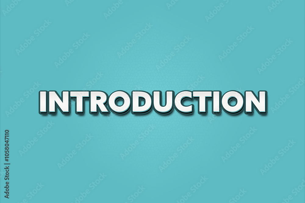 Introduction. A Illustration with white text isolated on light green background. Introduction. A Illustration with white text isolated on light green background.