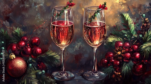 Enjoy a glass of sparkling champagne to celebrate the holidays! I hope this Christmas and New Year bring you happiness and cheer.