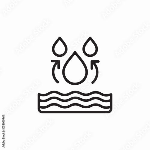 recycle water icon sign vector