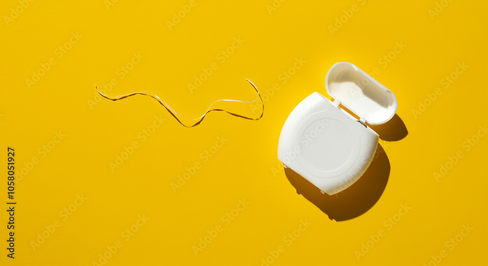 Dental floss container and floss for effective oral hygiene and healthy teeth Dental floss container and floss for effective oral hygiene and healthy teeth