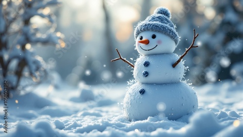 Festive Snowman in a Winter Wonderland